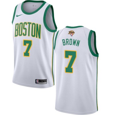 Nike Boston Celtics #7 Jaylen Brown White Youth 2022 NBA Finals Swingman City Edition Jersey